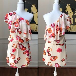 Haute Hippie One Shoulder Tie Dye Flower Dress NWT